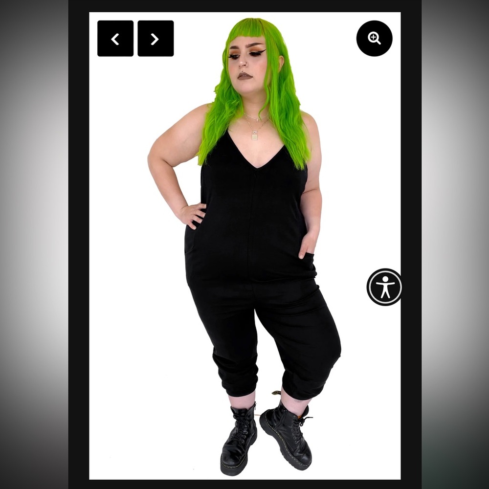 FOXBLOOD Luna Racerback Jumpsuit with Pockets 2X